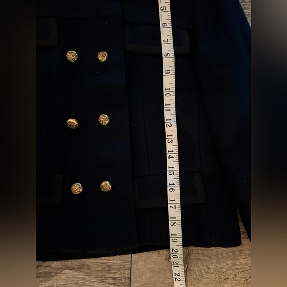 Vintage Union Military Wool Jacket Peck & Peck NYC 5th Ave. Small Navy Gold - Picture 7 of 9